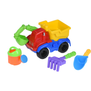 Набор для игры с песком Same Toy с Экскаватором 30 см красным 4 предмета (HY-1810WUt-1) лучшая модель в Житомире