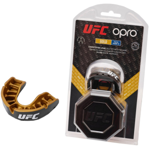 Капа OPRO Junior Gold UFC Hologram Black Metal/Gold (002266001) лучшая модель в Житомире