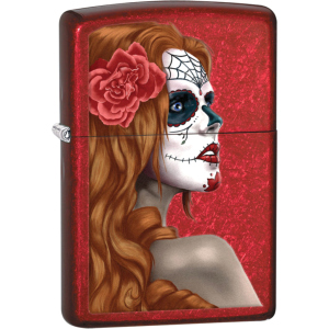 Зажигалка Zippo 21063 Day Of Dead Girl Красная (Zippo 28830)