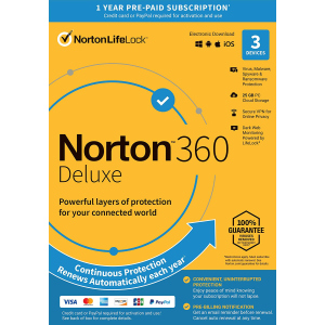 Антивірус Norton 360 Deluxe 25GB для 3 ПК на 1 рік ESD-електронний ключ у конверті (21409592) ТОП в Житомирі