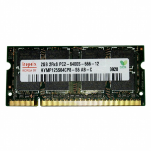 Модуль для ноутбука SoDIMM DDR2 2GB 800 MHz Hynix (HYMP125S64CP8-S6) в Житомирі