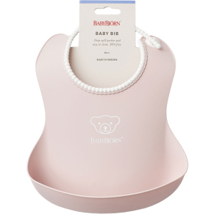 Слюнявчик мягкий BabyBjorn Baby Bib Powder Pink Розовый (46364) (7317680463647) лучшая модель в Житомире