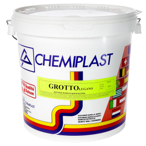 Декоративная штукатурка CHEMIPLAST Grotto Lugano (Гротто) 20 кг белая лучшая модель в Житомире