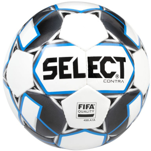 М'яч футбольний Select Contra FIFA (015) №5 White-Blue (5703543200719) в Житомирі