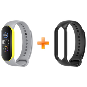 Xiaomi Mi Band 5 MiJobs Dual Color Grey/Yellow (MJ5-DSS001GY) краща модель в Житомирі