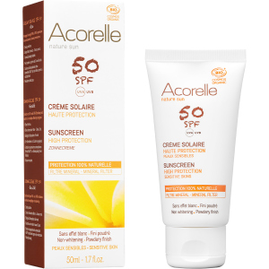 Солнцезащитный крем для лица Acorelle SPF50 органический 50 мл (3700343046112) в Житомире