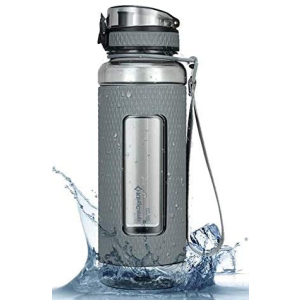 Бутылка для воды KingCamp Silicon Tritan Bottle KA1144 1 л Medium grey (KA1144_MEDIUMGREY) лучшая модель в Житомире