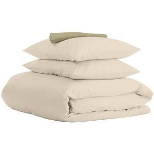 Комплект постельного белья Cosas Ranfors Beige Olive 200х220 (Ranfors_Beige_Olive_200) (4822052051511) в Житомире