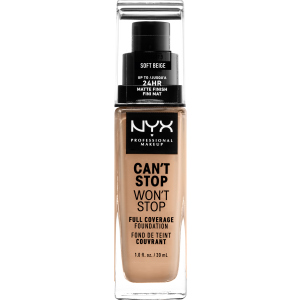 Жидкая тональная основа NYX Professional Makeup Can`t Stop Won`t Stop 24-Hour Foundation 7.5 Soft Beige 30 мл (800897157241) рейтинг