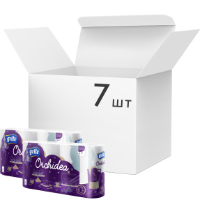Упаковка бумажных полотенец Grite Orchidea Gold 3 слоя 77 листов 7 шт по 4 рулона (4770023348422) лучшая модель в Житомире