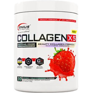 Коллаген Genius Nutrition Collagen-X5 360 г Wild Strawberry (7358670497839) ТОП в Житомире