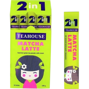 Матча латте Teahouse 2 в 1 в стиках 10 шт x 10 г (4820209840964) лучшая модель в Житомире