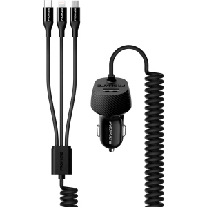 Автомобільний зарядний пристрій Promate Voltrip-UNI 17 Вт USB + Multi-Connector Black (voltrip-uni.black) краща модель в Житомирі