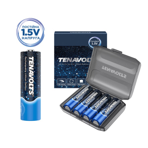 Акумулятор Tenavolts Lithium AA 1.5В 1850 мА·год 4 шт у пластиковому боксі (191763001134) ТОП в Житомирі