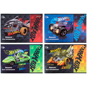 Набор тетрадей для рисования Kite Hot Wheels скоба 12 листов 20 шт 4 дизайна (HW21-241) в Житомире