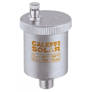 Повітровідвідник Caleffi Solar DN 3/8" для сонячних систем (з кульовим краном) 250131 в Житомирі