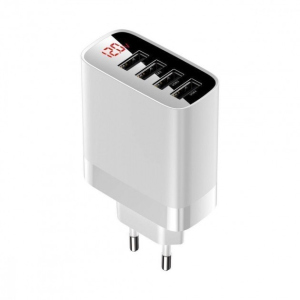 Зарядний пристрій Baseus Quick Charge 6A/30W 4хUSB для iPad|iPhone|Android white в Житомирі