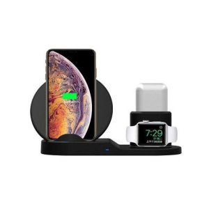 Бездротовий мультизарядний пристрій Epik Fast Charge 3 in 1 Wireless Black