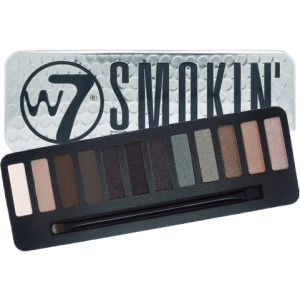 Тіні для повік W7 Smokin' Eye Color Palette палетка 12 кольорів smoky gray and brown 15.6 г (5060406145519) в Житомирі