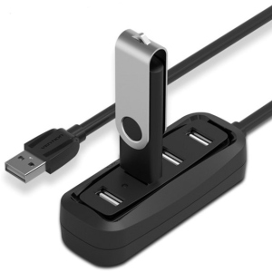 USB-хаб Vention USB Hub 4-Port 2.0 0.5 м Black (VAS-J43) (43387944) краща модель в Житомирі