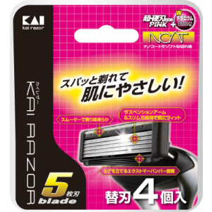 Запасні леза для чоловічого верстата для гоління Kai з 5 лезами 4 шт (4901331017148) ТОП в Житомирі