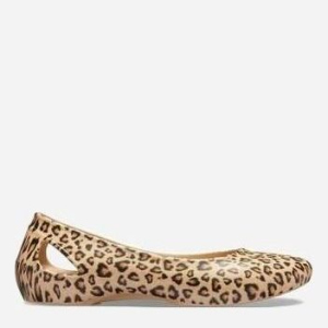 Балетки Crocs Jibbitz Laura Printed Leopard/Gold Women Flat 205865-98R 37-38 (W7) 23.8 см Леопардові (6447195069254) краща модель в Житомирі