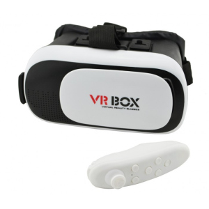 3D окуляри віртуальної реальності VR BOX 2.0 c пультом white-black