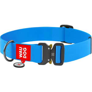 Нашийник Collar Waudog Waterproof XXL 40 мм 43-70 см Блакитний (28012) краща модель в Житомирі