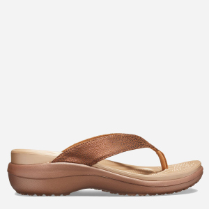 В'єтнамки Crocs Jibbitz Capri Metallic Wedge Flip Flops 205782-860-W8 38-39 24.6 см Бронза (191448337497) краща модель в Житомирі