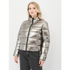 хороша модель Куртка Superdry Cropped Puffer W5010760A-RMU L (14) Silver Metallic (5059046887743)