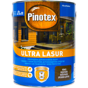 Лазур Pinotex Ultra Lasur - напівматове алкідне просочення для дерева, блакитне, з декоративним ефектом, калюжниця, 3 л (5308987) в Житомирі