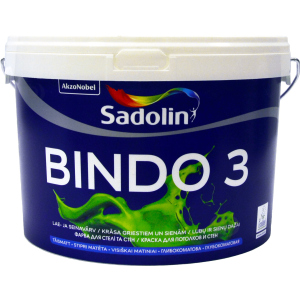 Краска Sadolin Bindo 3 - глубокоматовая латексная краска для стен и потолка, белая, BW, 2.5 л (5078159) ТОП в Житомире