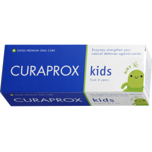 Зубная паста детская ферментная Curaprox CS Kids со свежим вкусом сладкой мяты 1450 ppm F 60 мл (7612412429633) лучшая модель в Житомире