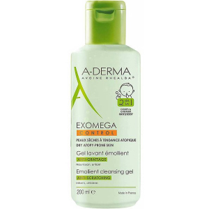 Смягчающий очищающий гель A-Derma Exomega Control 2-в-1 200 мл (3282770144116) рейтинг