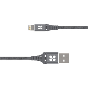 Кабель Promate NerveLink-i USB/Lightning MFI 2.4А 1.2 м Grey (nervelink-i.grey) в Житомире