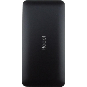 хороша модель Портативна батарея 10000 mAh Recci RN-10000 Noble Power Bank Power IQ 2,1А Li-Pol Black