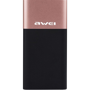 Портативна батарея 10000mAh AWEI P53K Power Bank Rose Gold краща модель в Житомирі