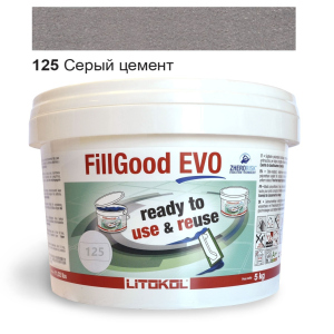 Полиуретановая затирка Litokol FillGood EVO 125 (Серый цемент) 5кг. лучшая модель в Житомире