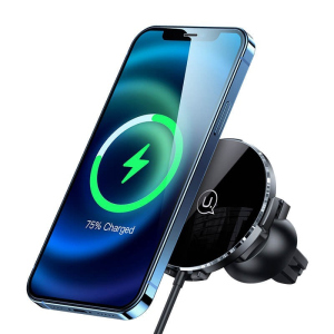 Магнітна бездротова зарядка Usams Ultra-Slim Magnetic Car Wireless Charger 15W