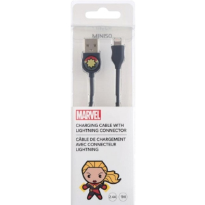 Кабель Miniso Marvel USB to Apple Lightning 1 м Капитан Марвел (2007171214104) лучшая модель в Житомире