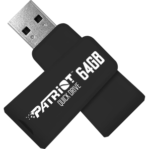 Patriot Color QuickDrives 64GB USB 3.1 Black (PSF64GQDBK3USB) ТОП в Житомирі