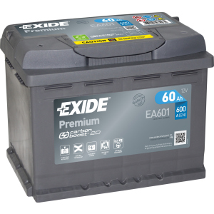 Автомобильный аккумулятор Exide Premium 60 А·ч (+/-) Euro (600EN) (EA601) лучшая модель в Житомире