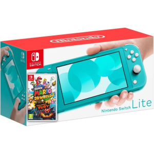 Nintendo Switch Lite Turquoise + Гра Super Mario 3D World + Bowser's Fury (російська версія) краща модель в Житомирі