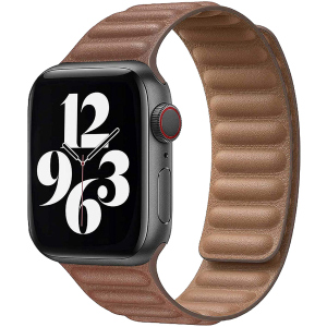 Ремінець Promate Maglet-44 для Apple Watch 42-44 мм 1/2/3/4/5/6/SE Brown (maglet-44.brown) ТОП в Житомирі