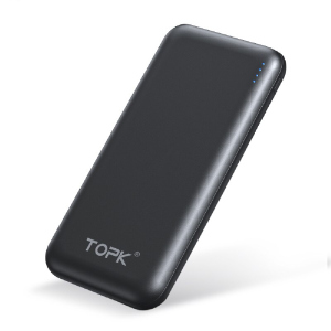 хороша модель УМБ Power Bank Topk 10000 mAh 3A 2xUSB 1xType-C/PD чорний (TK1005-BL)