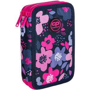 хороша модель Пенал CoolPack Jumper 2 Bloom на 2 змійки з наповненням (D066320)