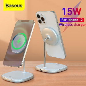 Зарядное устройство Baseus 15W Quick Charger Magnetic для iPhone series 12 white в Житомире