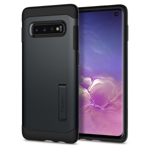 Чехол противоударный с подставкой Spigen Slim Armor 605CS25385 для Samsung Galaxy S10 SM-G973 (6.1") Metal Slate рейтинг