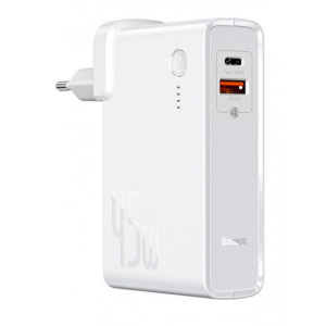 Зарядное устройство Baseus Power Station 2 in 1 45W + Cable Type-C to Type-C 60W White (PPNLD-C02) в Житомире