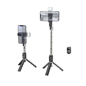 Селфи палка Hoco aluminum alloy fill light live broadcast holder|Bluetooth| ТОП в Житомире